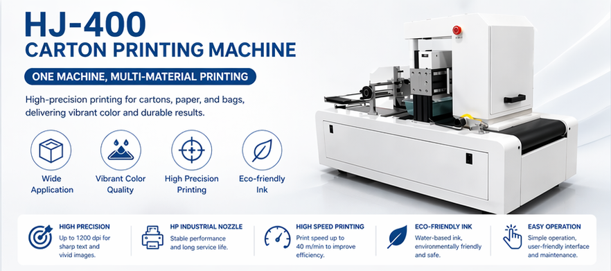 HJ-400 Digital Carton Printer | 1200 DPI | Corrugated Packaging
