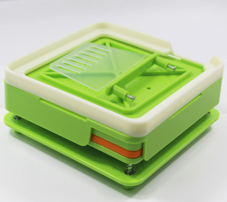 Grass Green ABS Manual Capsule Filling Machine | 100-Hole | Size 000#–3#