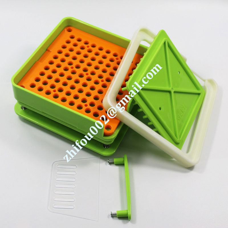 Grass Green ABS Manual Capsule Filling Machine | 100-Hole | Size 000#–3#