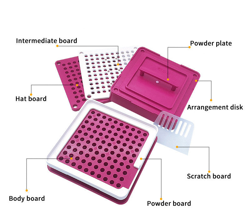 Purple ABS Manual Capsule Filling Machine | 100-Hole | Size 000#–3#