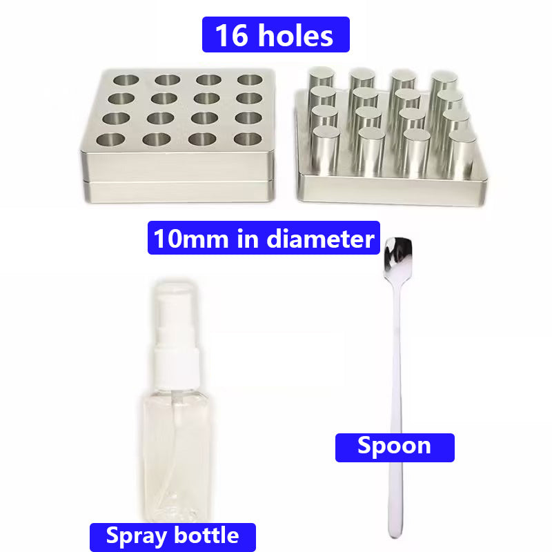 Food-Grade Stainless Steel Tablet Press Die Set 16-Hole | Kit