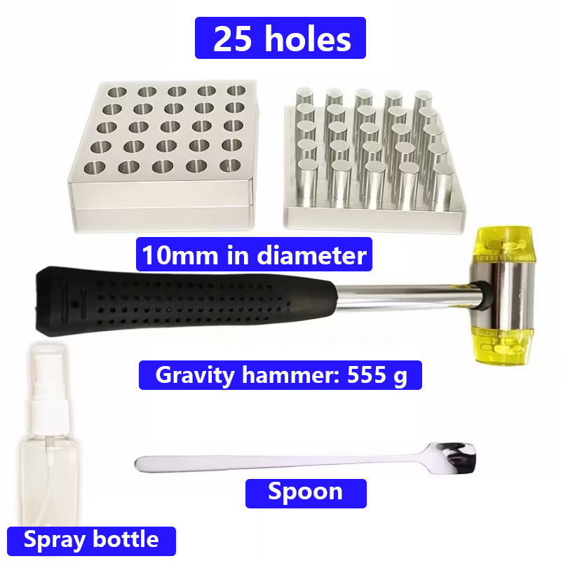 Food-Grade Stainless Steel Tablet Press Die Set 25-Hole | Kit