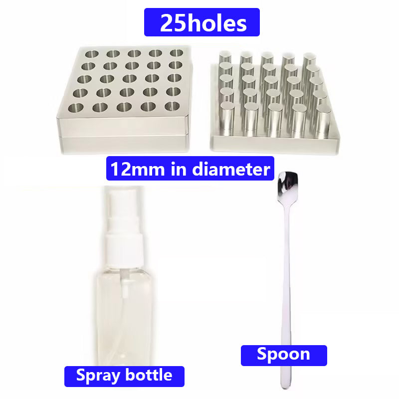 Food-Grade Stainless Steel Tablet Press Die Set 25-Hole | Kit