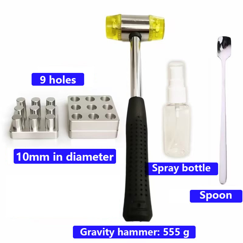 Stainless Steel Tablet Press Die Set 9-Hole | Kit
