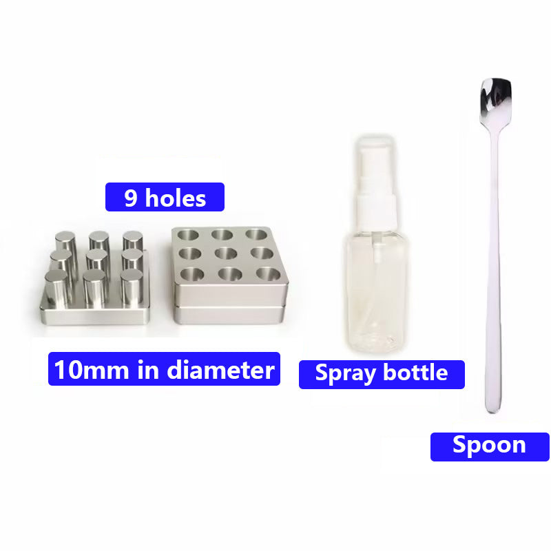 Stainless Steel Tablet Press Die Set 9-Hole | Kit