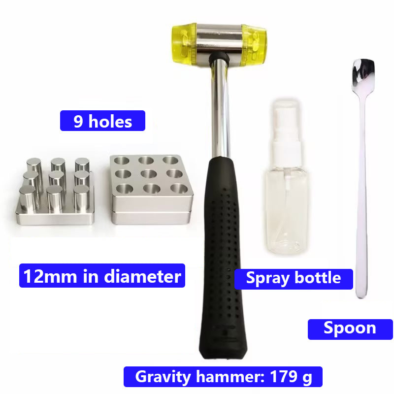 Stainless Steel Tablet Press Die Set 9-Hole | Kit
