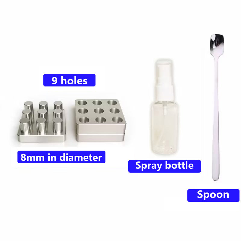 Stainless Steel Tablet Press Die Set 9-Hole | Kit
