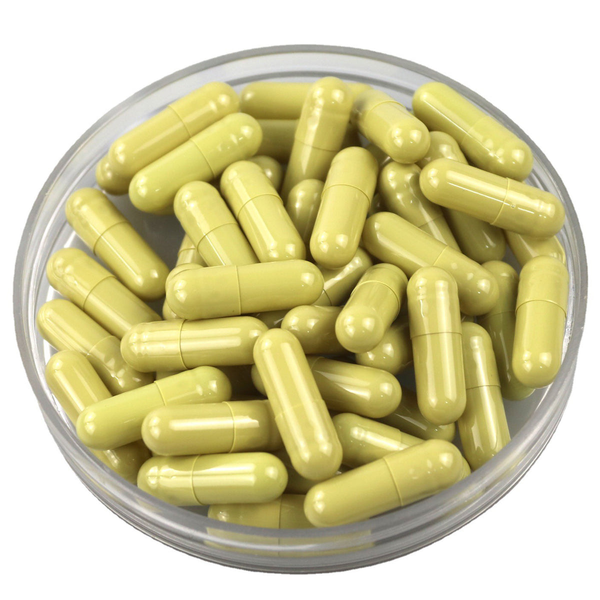 Yellow empty capsule shells - color example