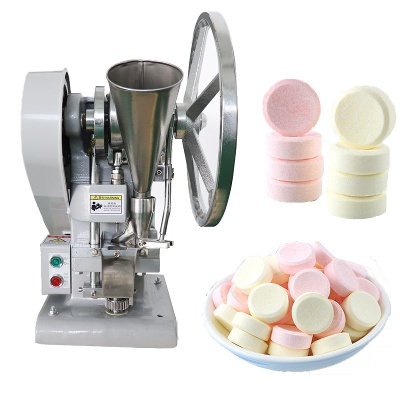 TDP-1.5 tablet press and sample tablets