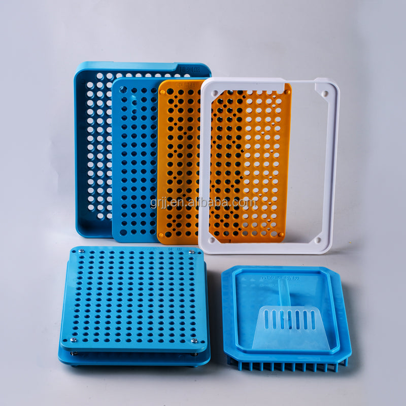 200-hole capsule filling machine with lid - blue