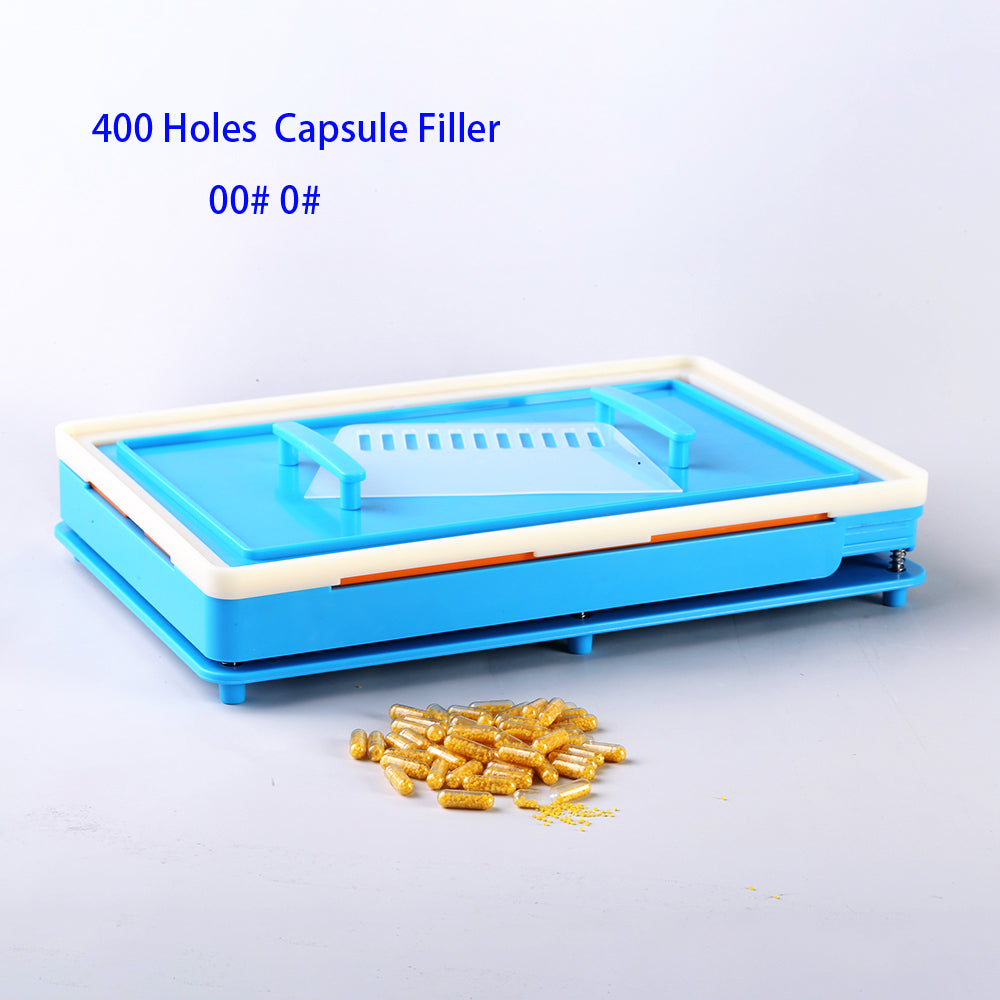 400-hole capsule filling machine with filled capsules