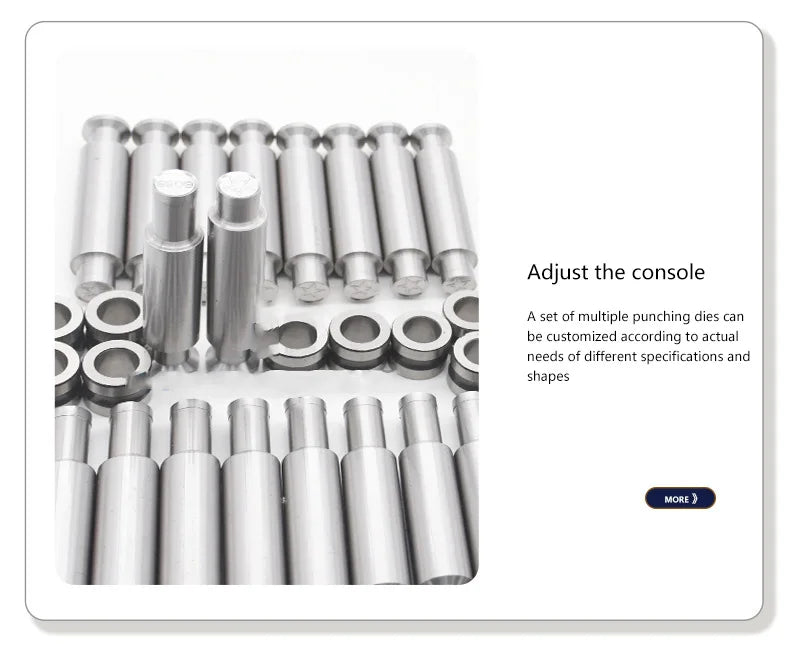 Example punch and die components for PJ-018 rotary tablet press; tooling configuration to be confirmed