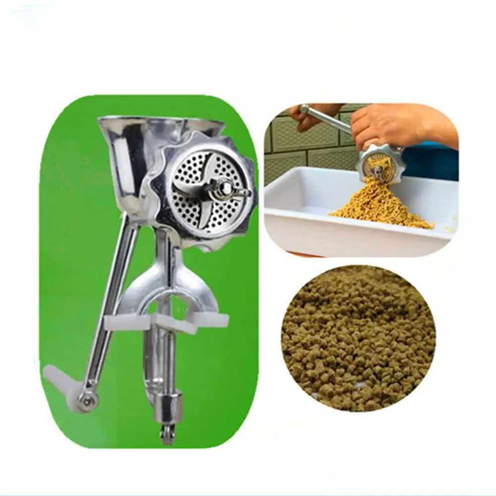 Hand-operated stainless steel feed pellet machine