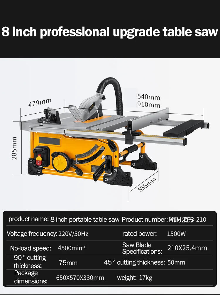 Sprint YP-J215-Z 1500 W woodworking table saw